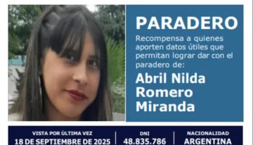 A dos meses de la desaparición de Abril Romero, ofrecen una recompensa millonaria para dar con su paradero