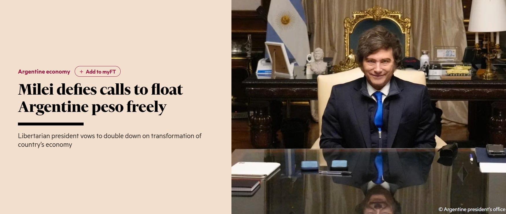 La entrevista con Milei.