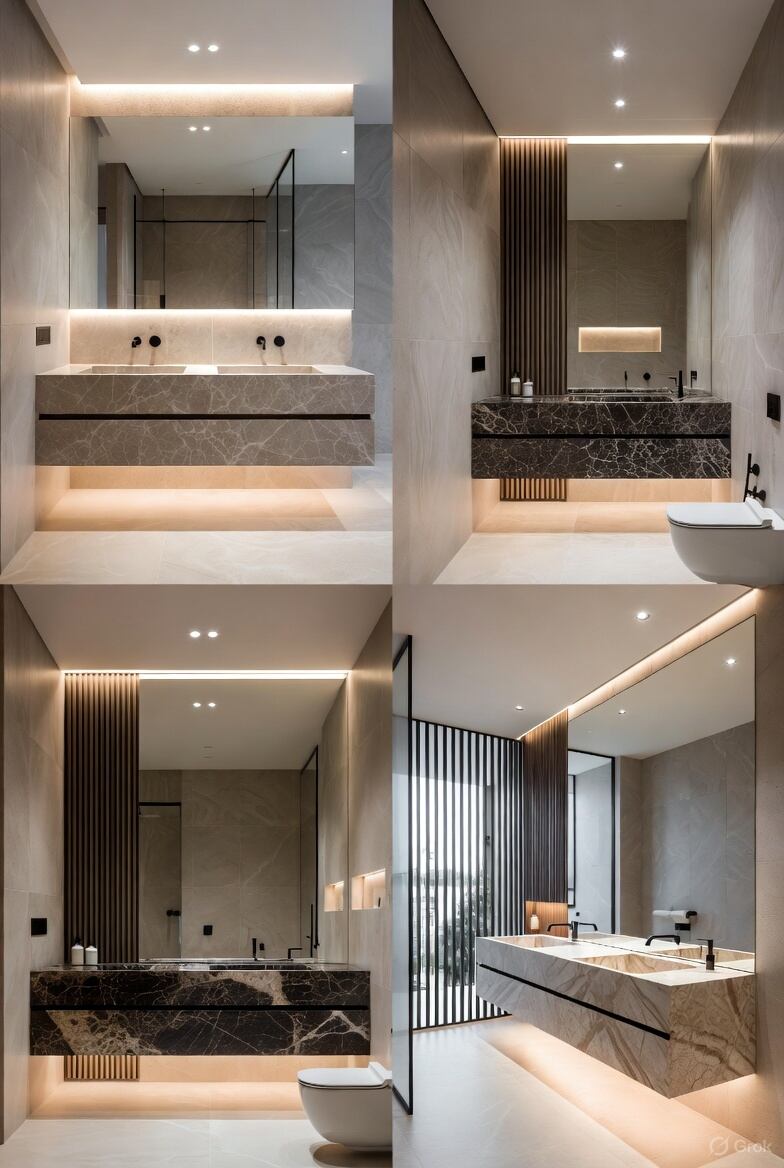 Diferentes opciones para tu baño (Foto: Grok).