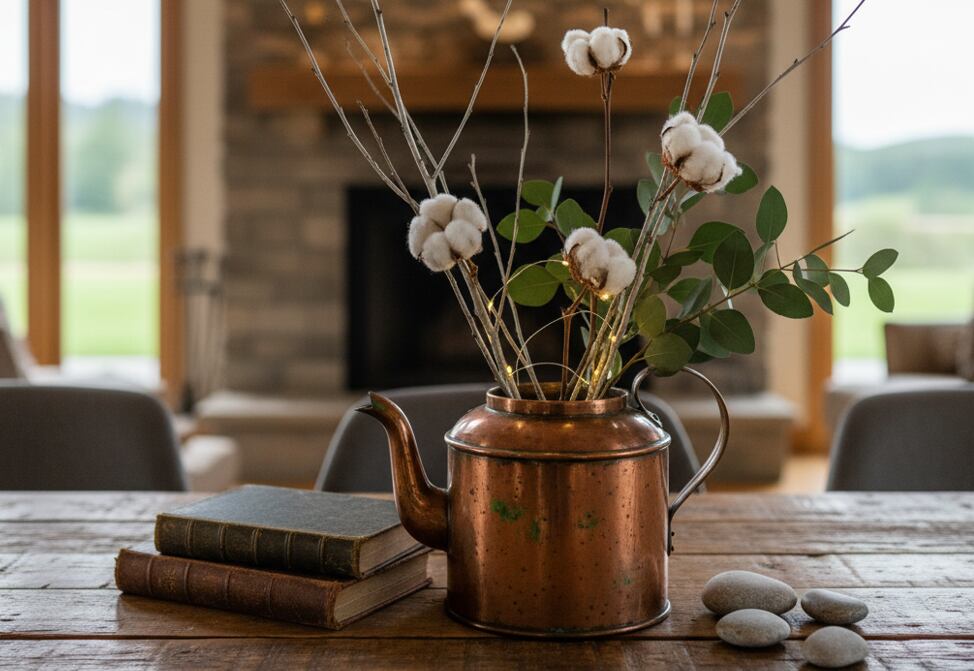 Como centro de mesa retro le suma un estilo vintage a tu casa. (Imagen ilustrativa IA Gemini)