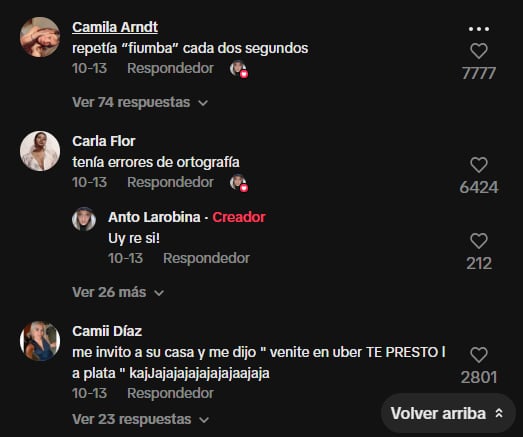 Reacciones en redes sociales a la anécdota viral de TikTok