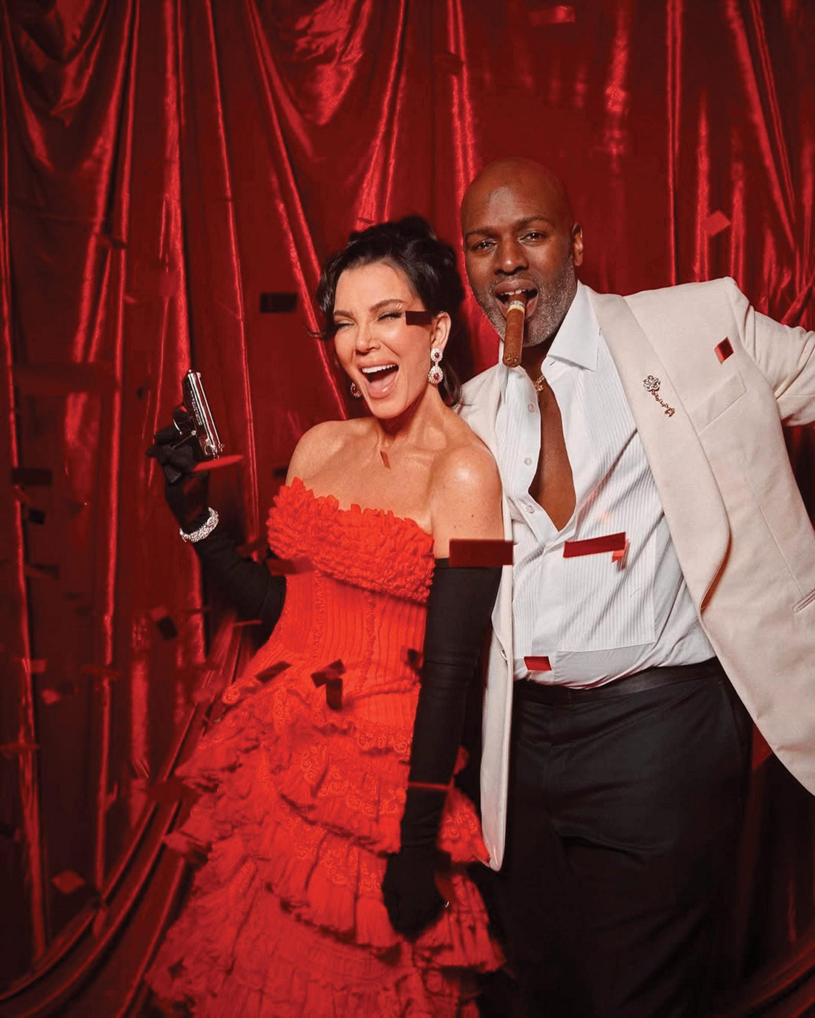 La cumpleañera posa con su novio Corey Gamble