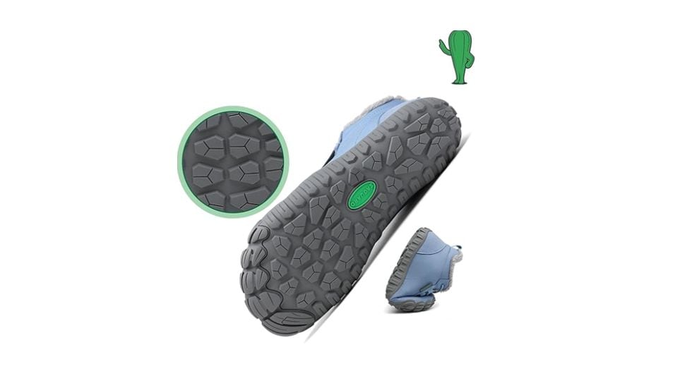 Suela de caída cero antideslizante y resistente.