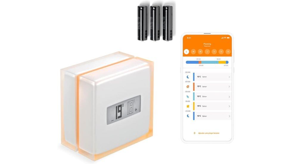 Controla el termostato desde el teléfono con su aplicación Netatmo Energy App.
