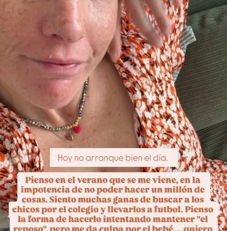 La angustia de Juana Repetto porque tiene que hacer reposo por el embarazo: “Se hace difícil”