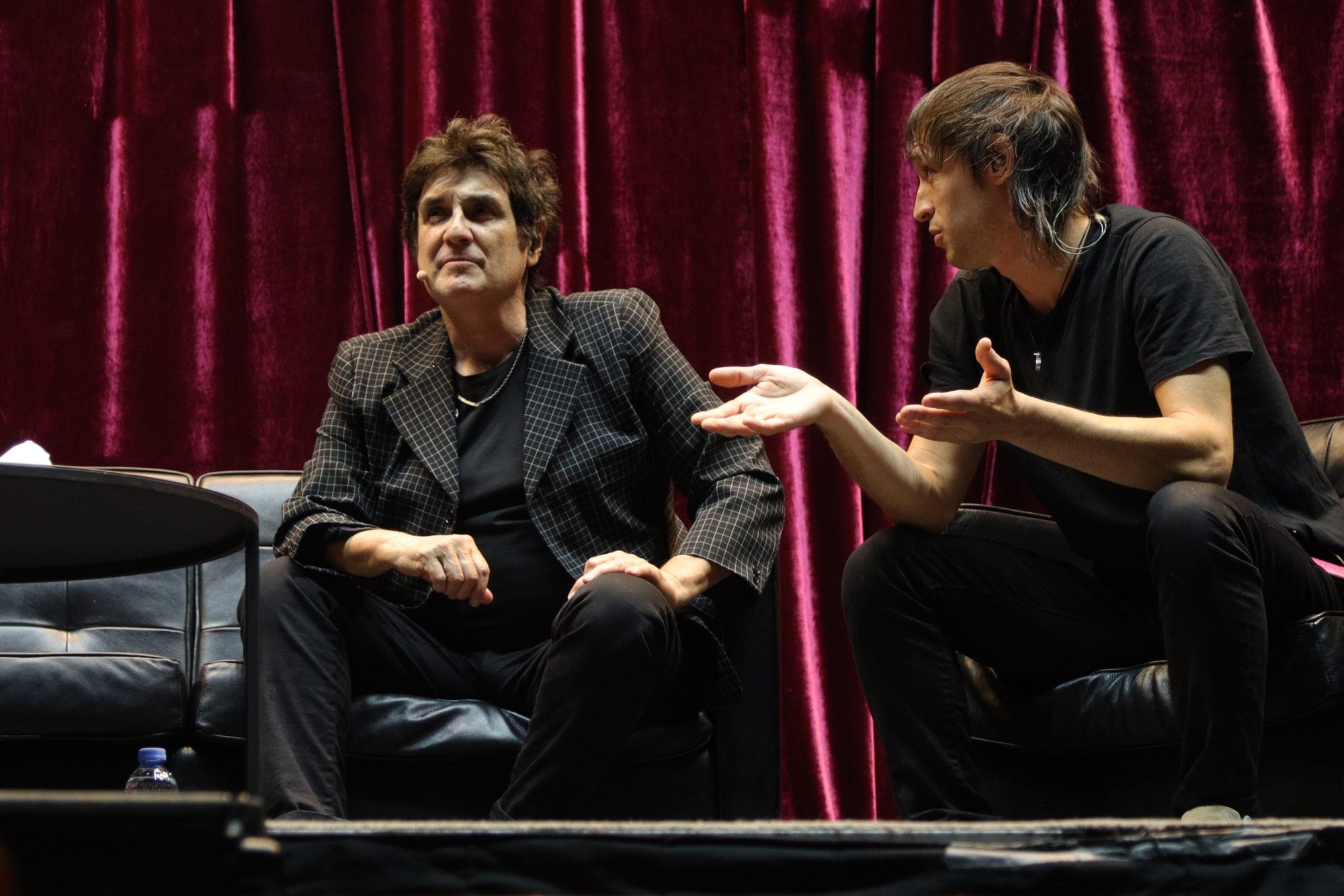 Diego Arnedo y Catriel Ciavarella, en la presentación del último álbum de Divididos