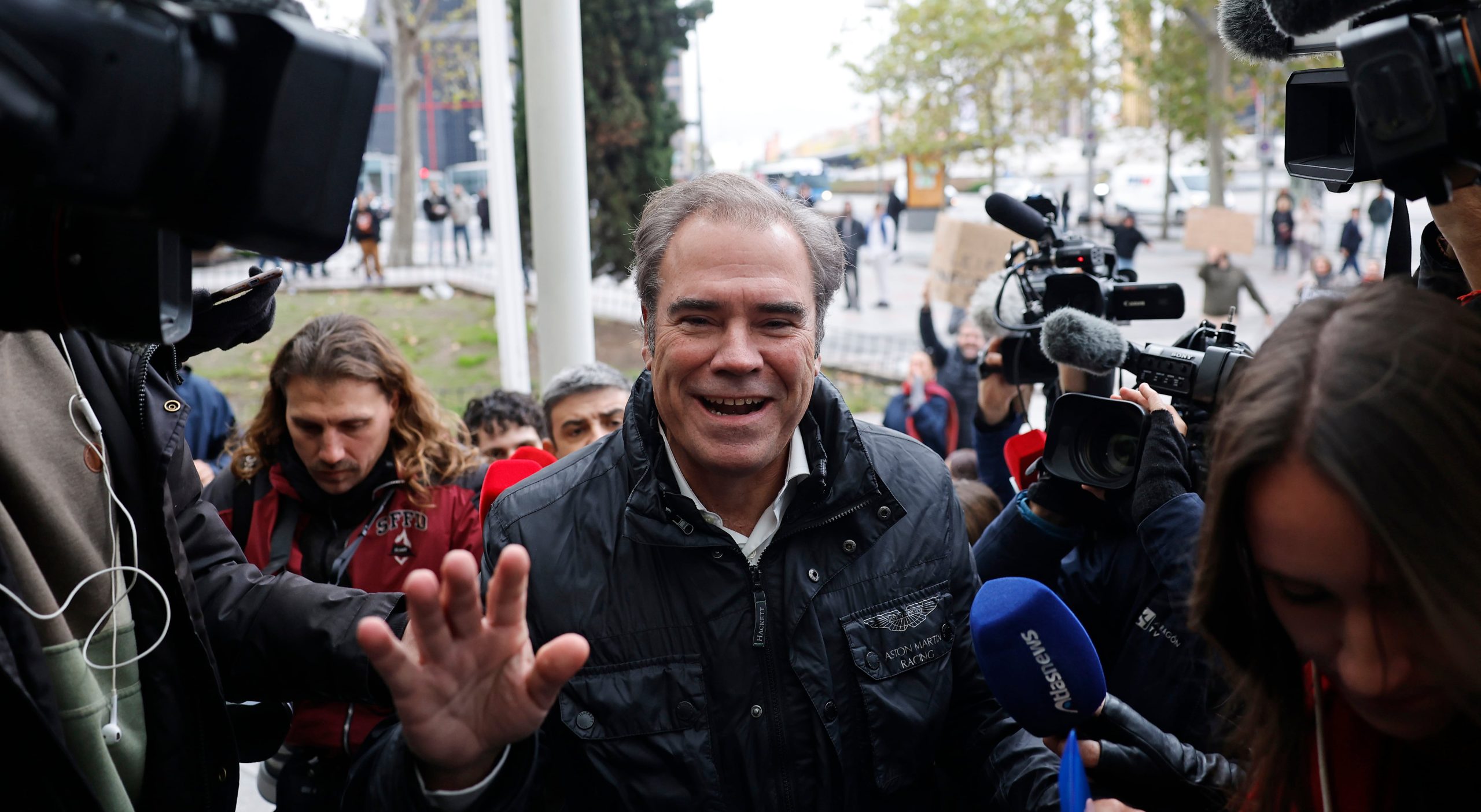 Javier Pérez-Dolset, a su llegada a los juzgados de Plaza de Castilla este miércoles. 