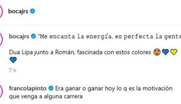 Franco Colapinto le dejó un mensaje a Dua Lipa por su visita a la Bombonera en el Superclásico: “Que venga”