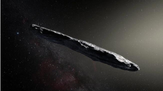 Así era la forma que tenía el cometa Oumuamua cuando atravesó nuestro sistema solar (Fuente: NASA)