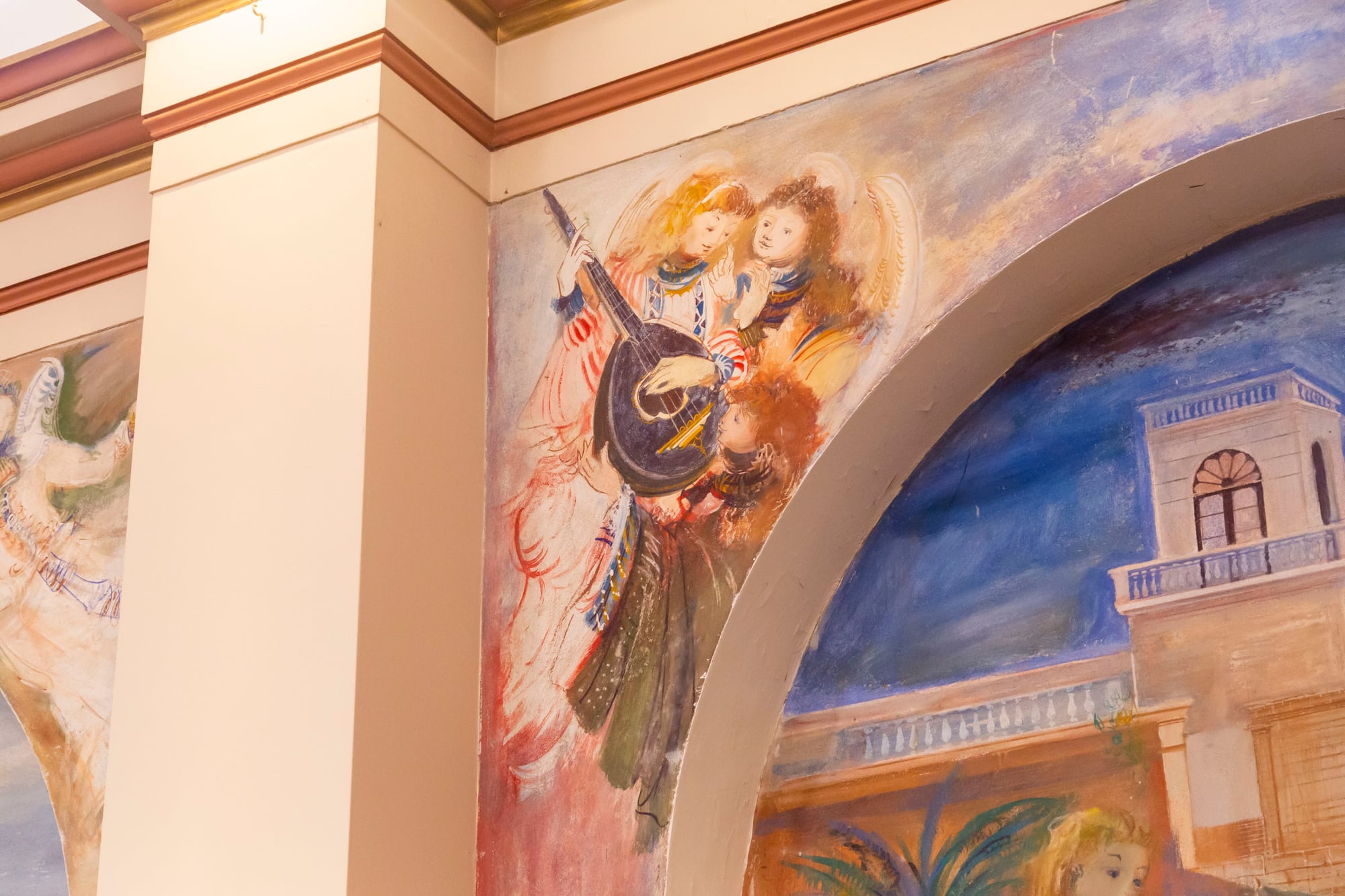 Los murales fueron pintados por Soldi a lo largo de 23 veranos, entre 1953 y 1976