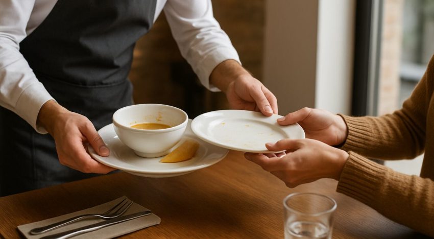 Qué significa que una persona levante rápido la mesa después de comer, según la psicología