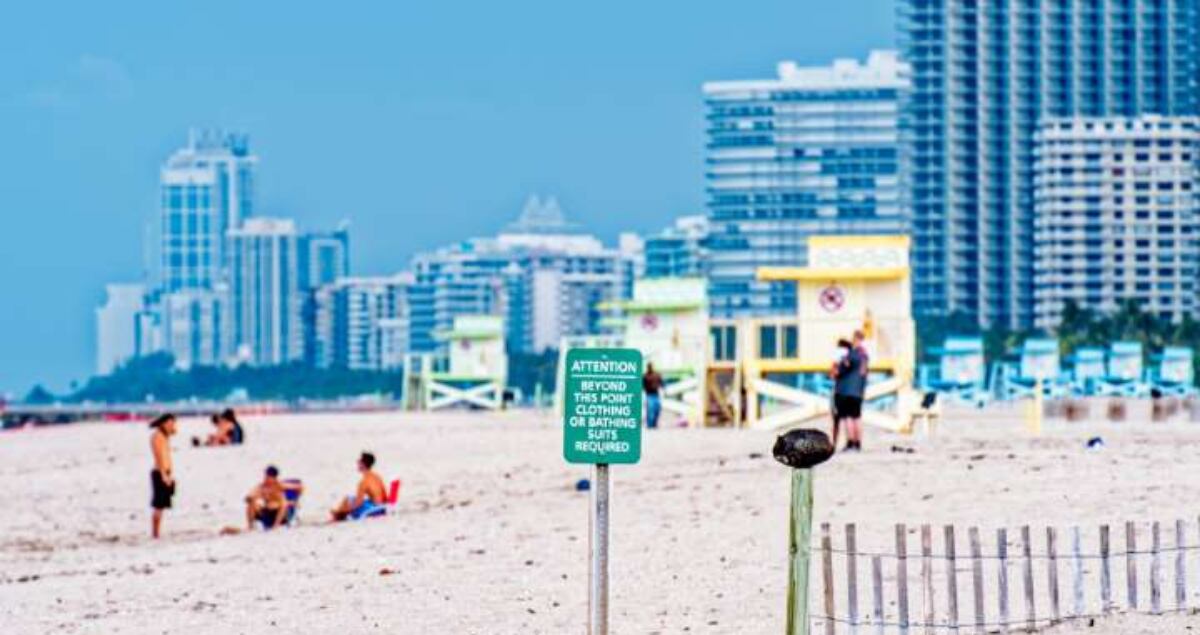 Haulover Beach, Miami, una de las playas nudistas más populares de Estados Unidos (Foto: Adobe Stock)