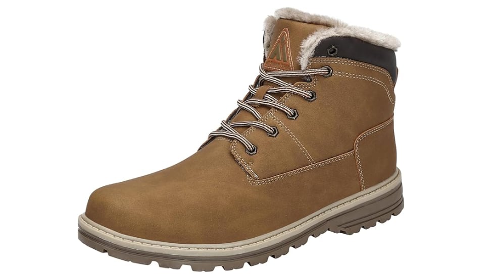 Zapato tipo bota para hombre con forro de felpa incluido.