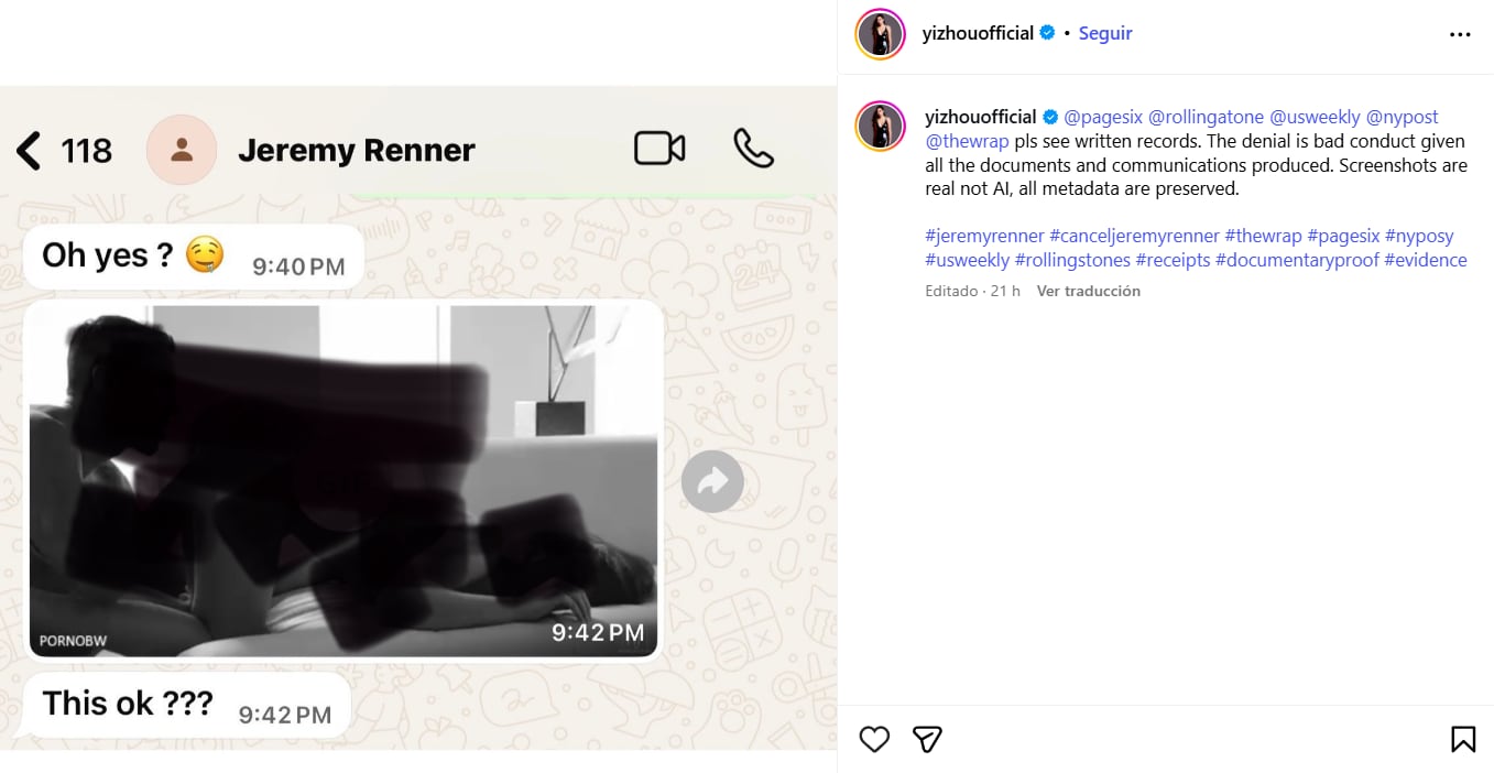 La directora expuso el caso en sus redes sociales