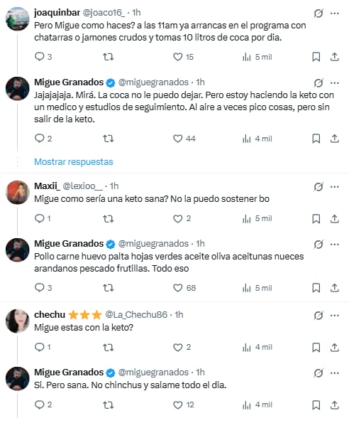 Migue Granados dio detalles de la dieta que lo ayudó a bajar 20 kilos (Foto: Captura X /miguegranados)