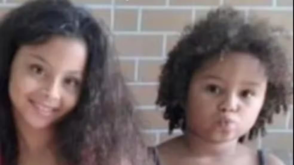 Myllena Teixeira dos Santos, de 7 años, e Isabela Teixeira Guimarães, de 4, murieron en el incendio. (Foto: gentileza g1).