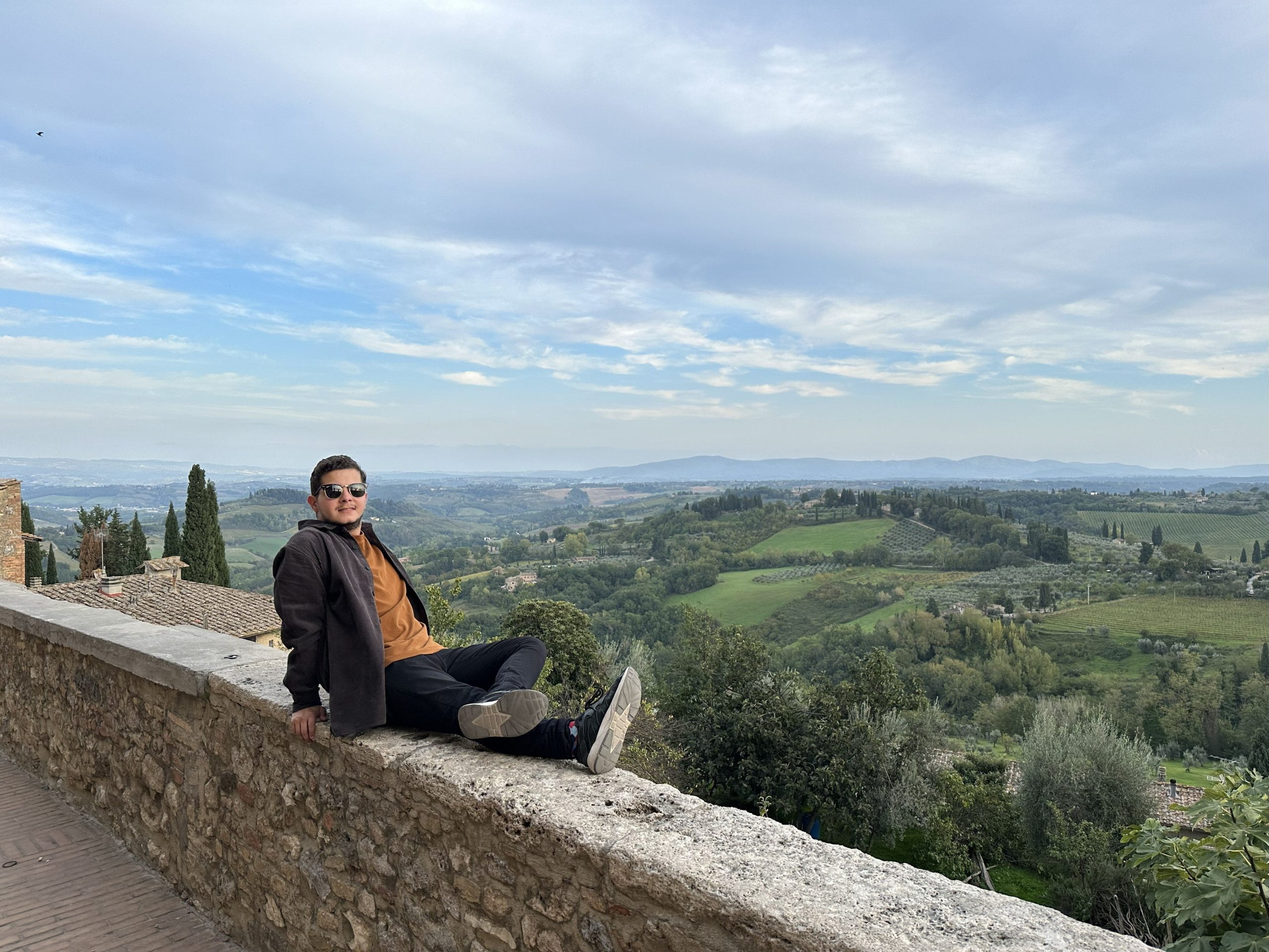 Luciano Zahradnicek en los paisajes italianos