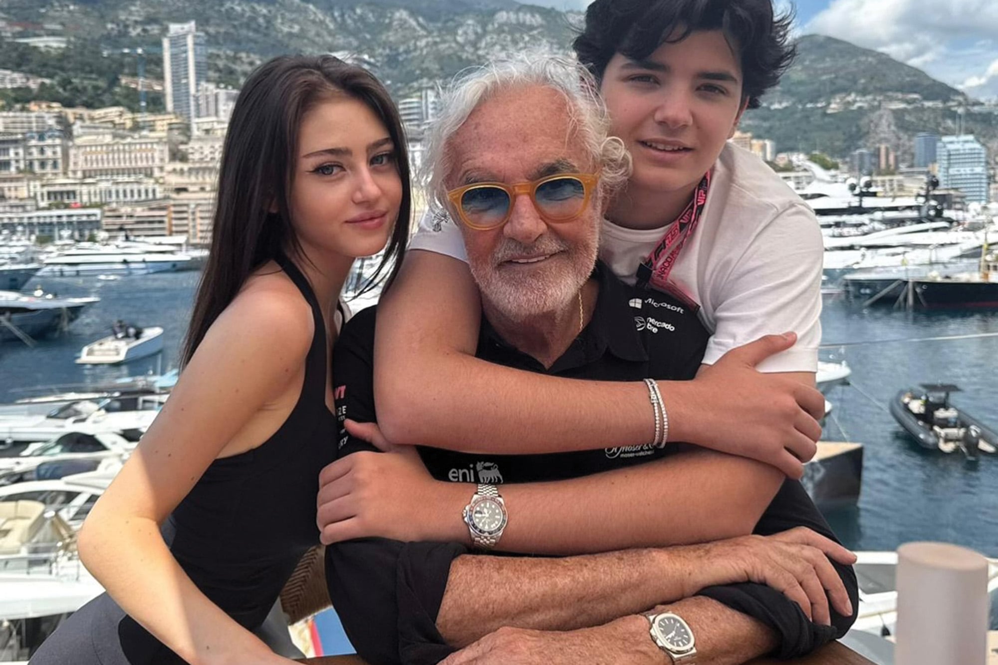 En mayo de este año junto a sus hijos, Leni y Falco, en Mónaco, donde vive