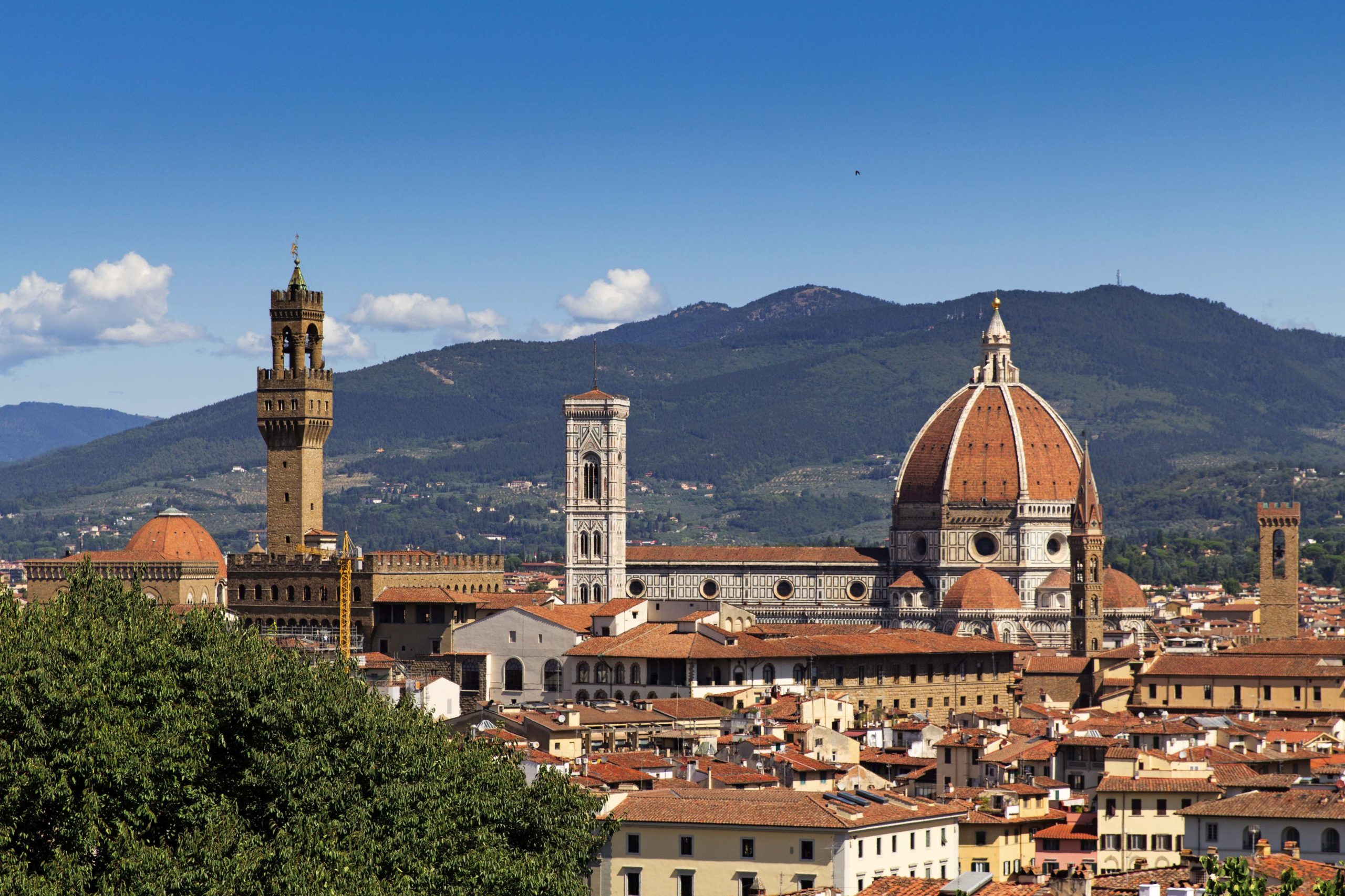 Vista de la ciudad desde Villa Bardini, con la cúpula del Duomo.