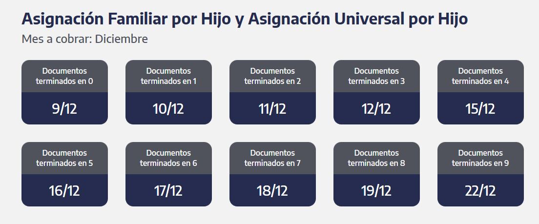AUH: cuándo se cobra esta semana. (Captura: ANSES)