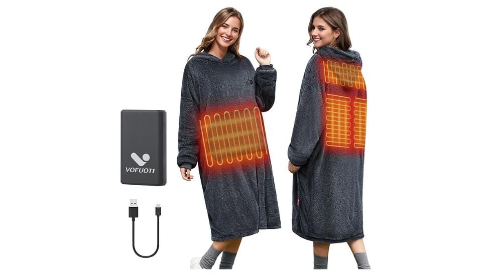 Vofuoti, manta térmica con capucha y batería.