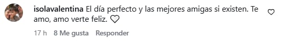 Algunos de los comentarios que dejaron las amigas de la novia (Foto: Captura Instagram)