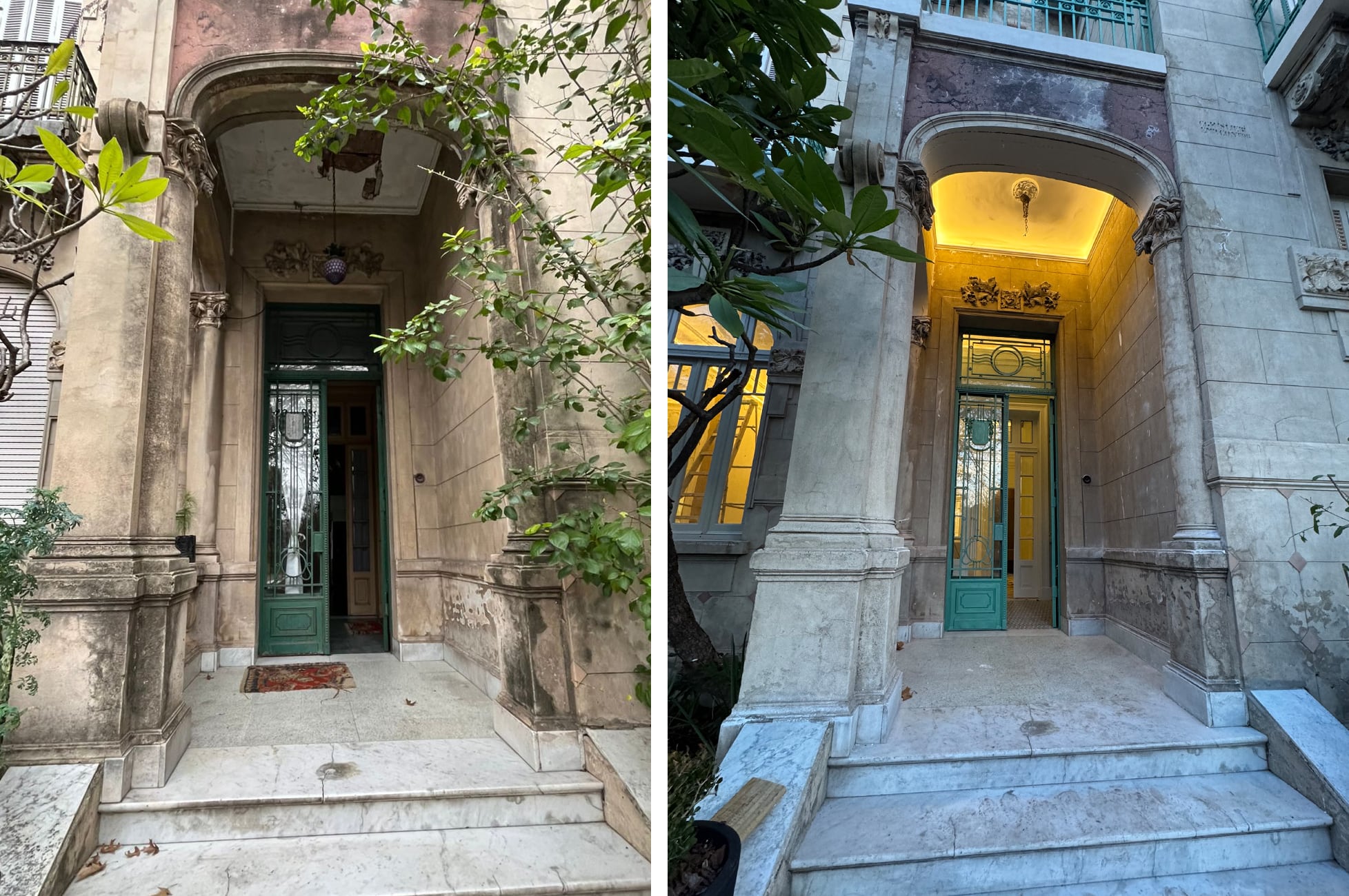 Antes y después. La casa fue recuperada respetando su valor patrimonial