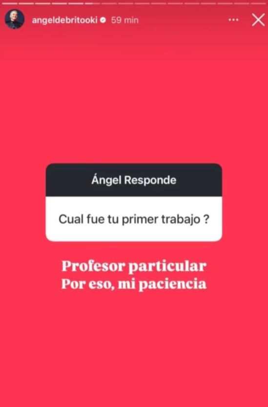 Ángel de Brito contó que fue profesor (Foto: Instagram / angeldebritoki)