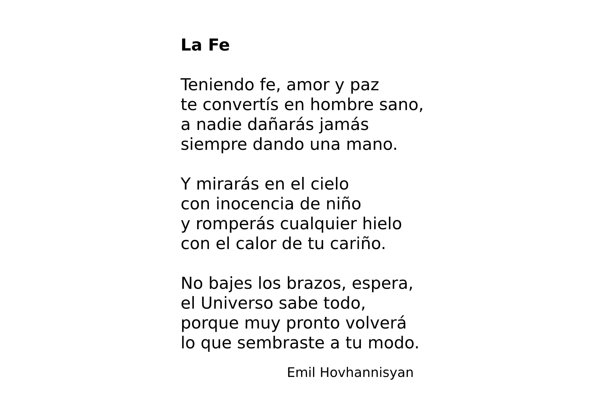 Emil, se atrevió incluso a escribir poemas en castellano.