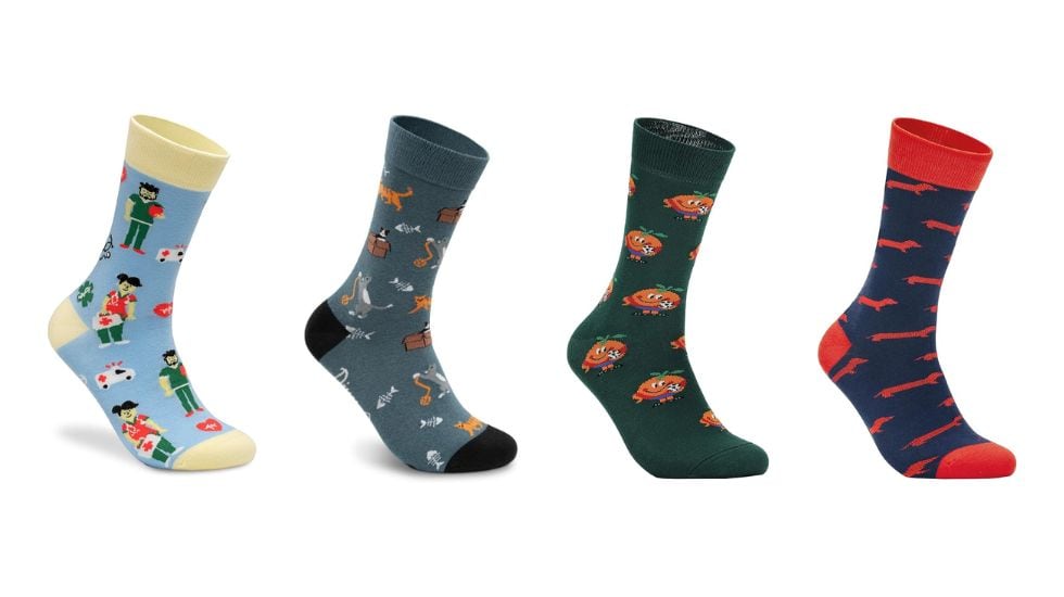 Calcetines con dibujos originales.