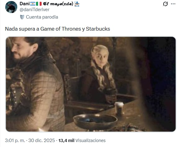 Muchos compararon el error con el vaso de Starbucks en Game of Thrones (Foto: Captura X)
