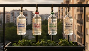 Colgar botellas con agua y vinagre en el balcón: por qué lo recomiendan y para qué sirve