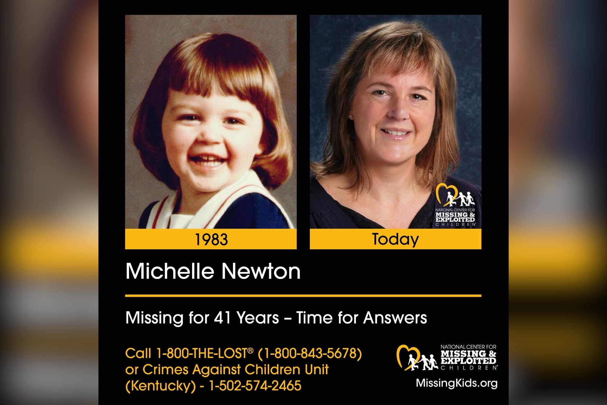 Michelle Newtom desapareció hace 42 años en Kentucky y fue identificada en 2025 en Florida