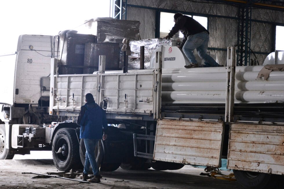 Un camión en la planta de alimento balanceado de Santa Cruz Puede SAU