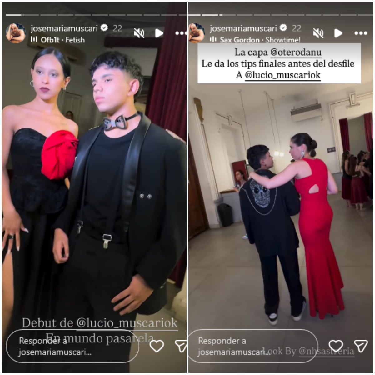 Lucio Muscari debutó como modelo. (Foto: Instagram / josemariamuscari)