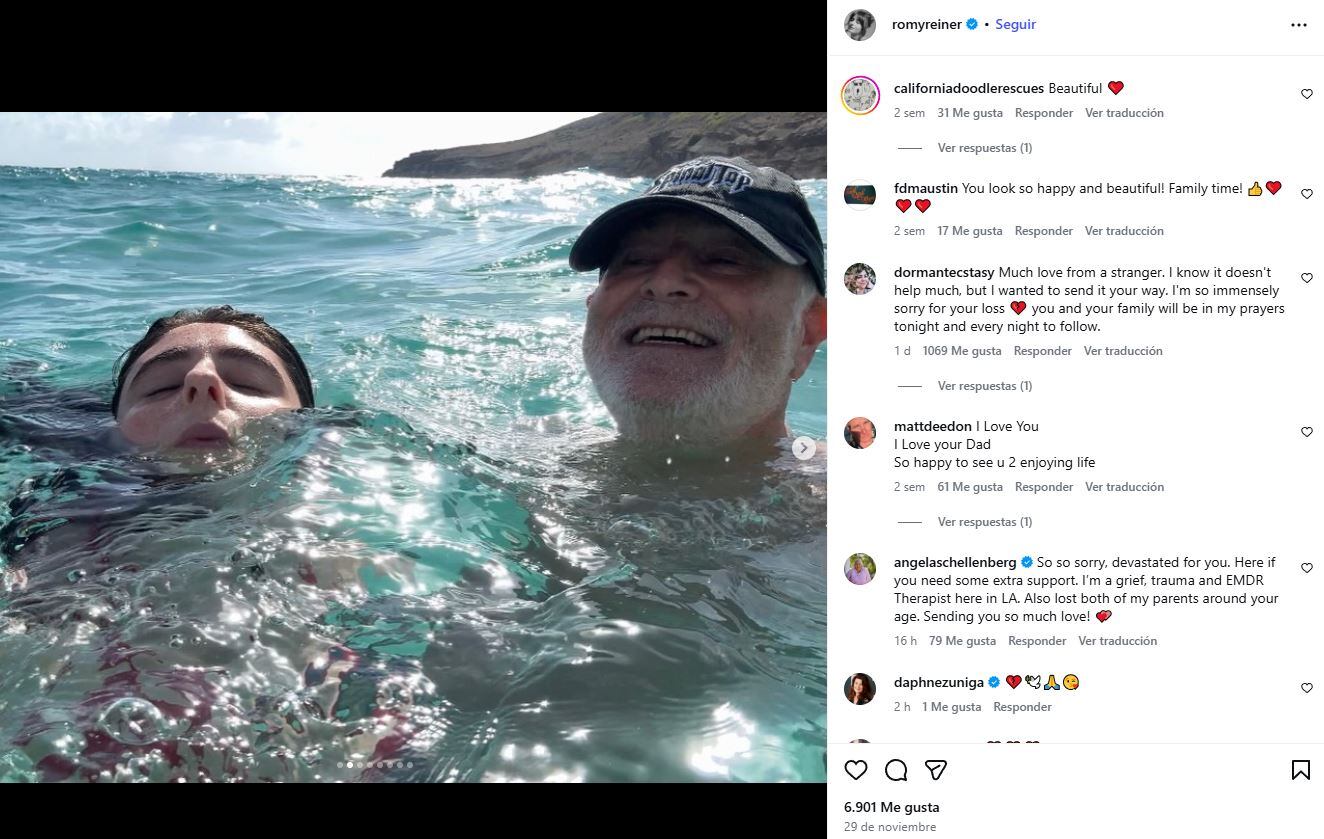 Rob Reiner, junto a su hija Romy, semanas antes de ser asesinado. (Foto: Instagram/romyreiner)