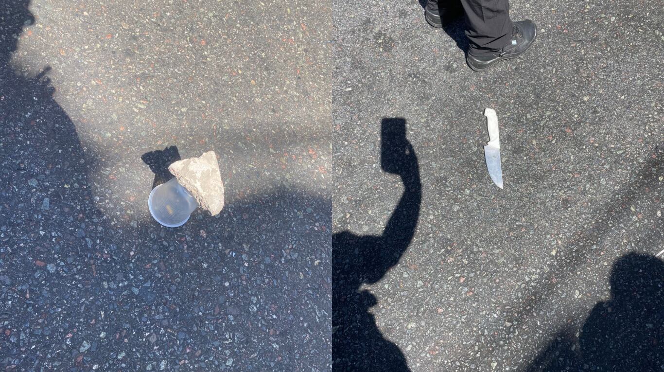 El hecho ocurrió alrededor de las 15 horas, en la esquina de Constitución y Salta. (Fotos: TN).