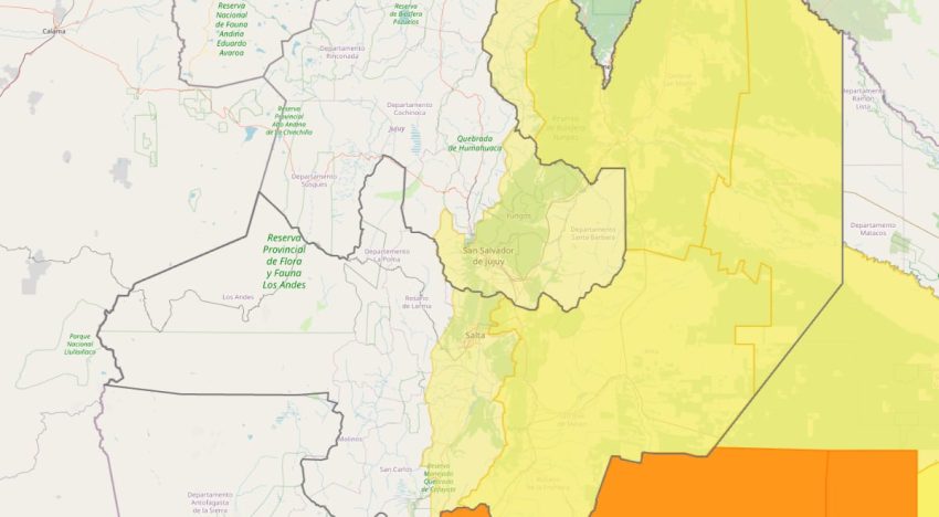 Hay alerta amarilla por tormentas y viento para este lunes 15 de diciembre en Salta: las zonas afectadas