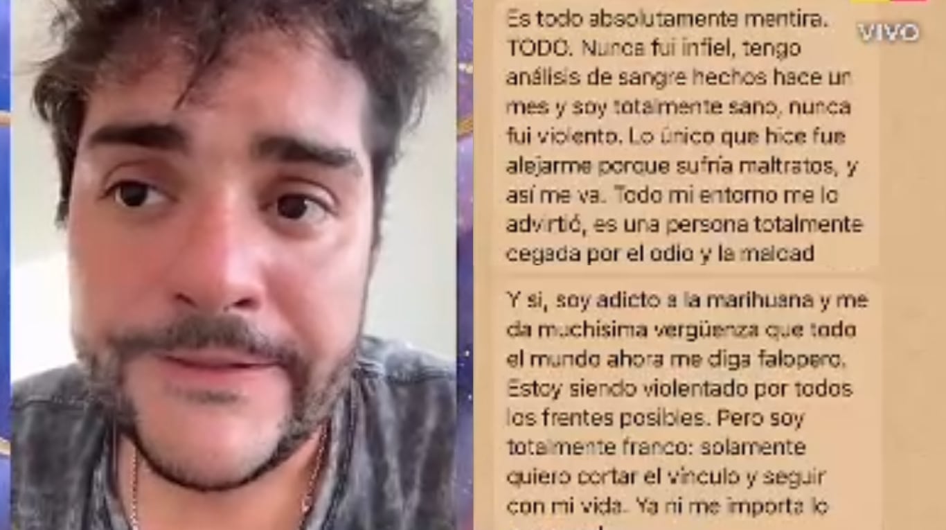 El descargo de Homero Pettinato frente a las acusaciones de Homero Pettinato. (Foto: Captura América)