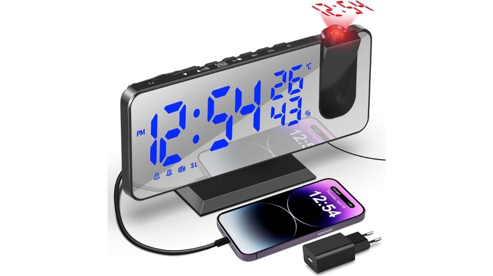 Reloj despertador con pantalla led.