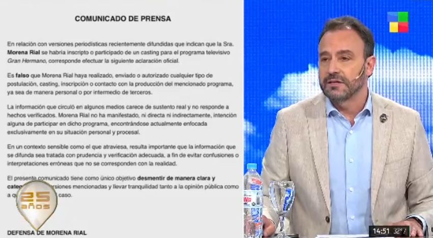 El comunicado de Morena Rial desde la cárcel tras los rumores de su posible participación en “Gran Hermano”