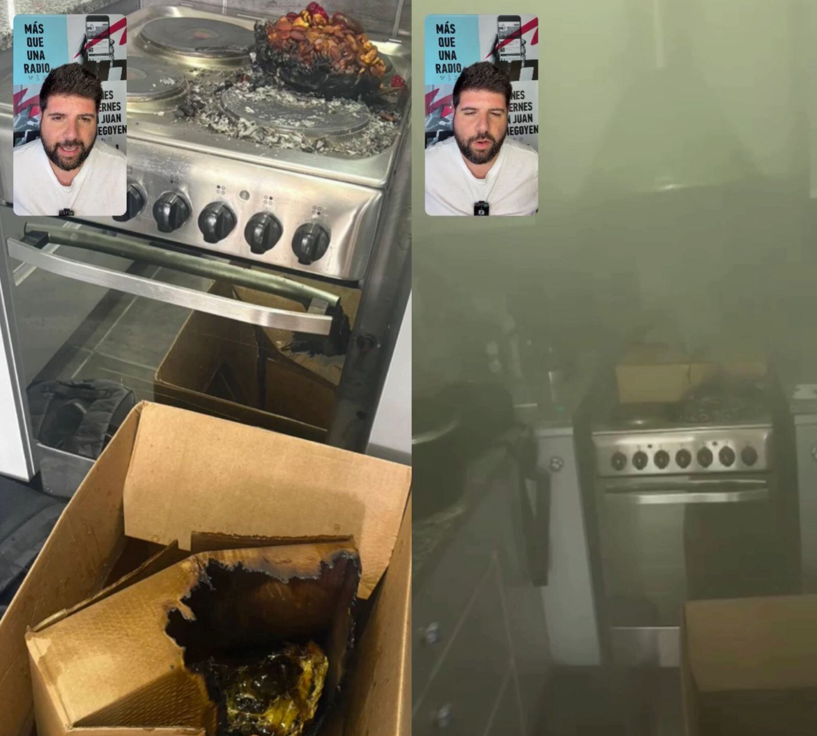 Así quedó la cocina de Matías Ale. (Foto: Instagram/radiomitre)