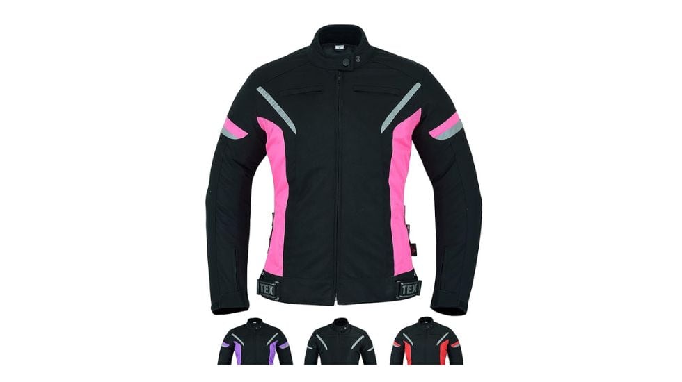 Chaqueta especial para moto de mujer.