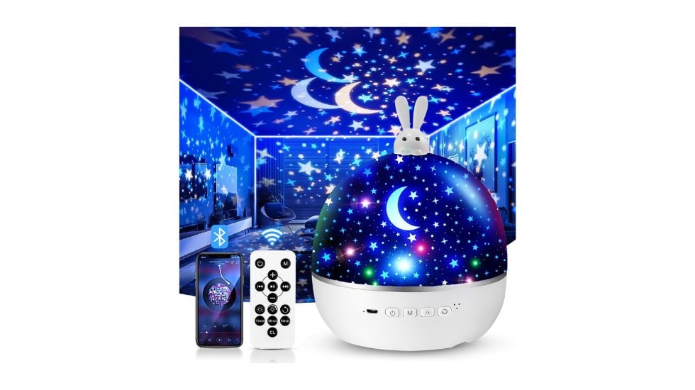 Proyector de estrellas y luz nocturna.