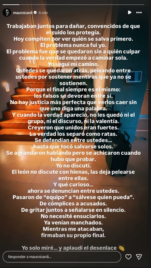 Mauro Icardi arremetió contra Wanda Nara y su exabogado: “El león no discute con hienas, las deja pelear” (Foto: Instagram /mauroicardi)