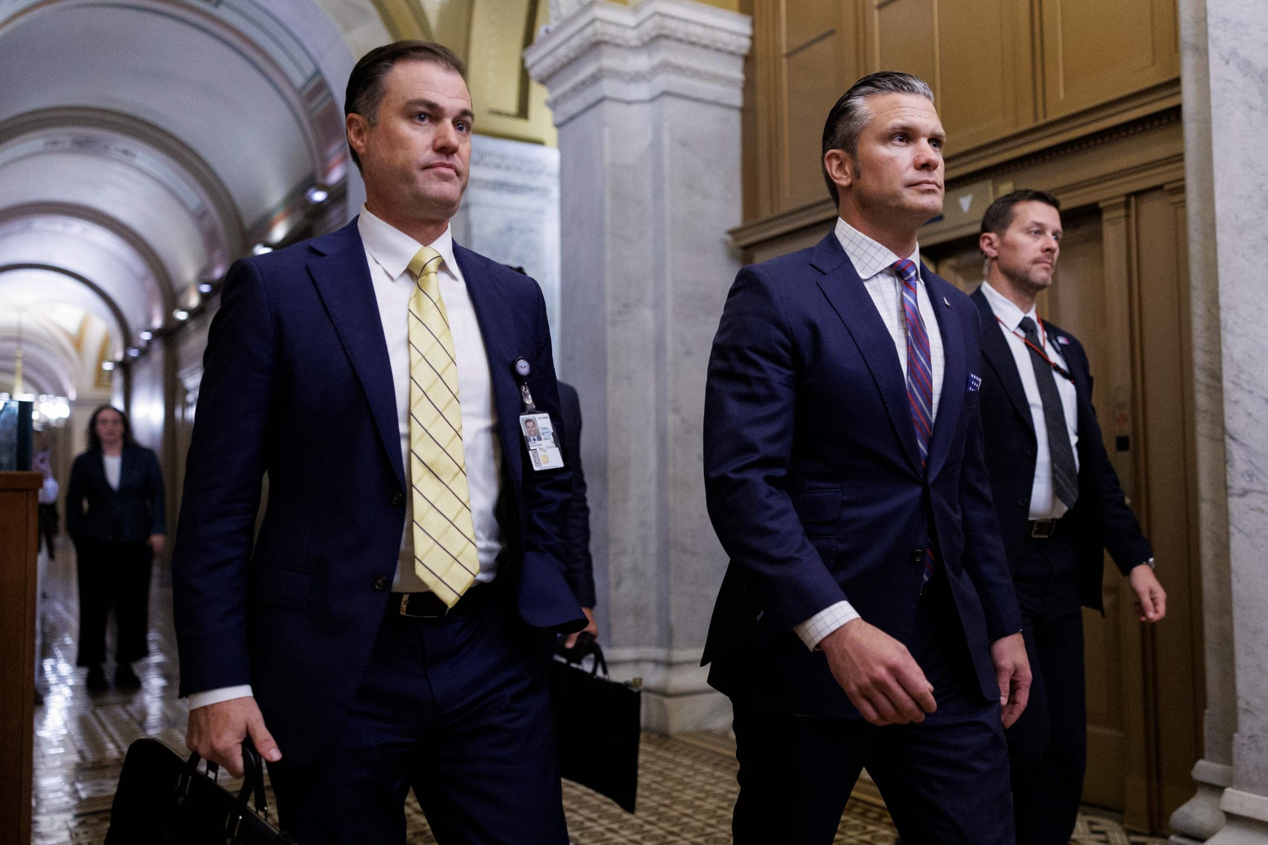 El secretario de Guerra de Estados Unidos, Pete Hegseth, el 5 de noviembre de 2025, en el Capitolio, en Washington