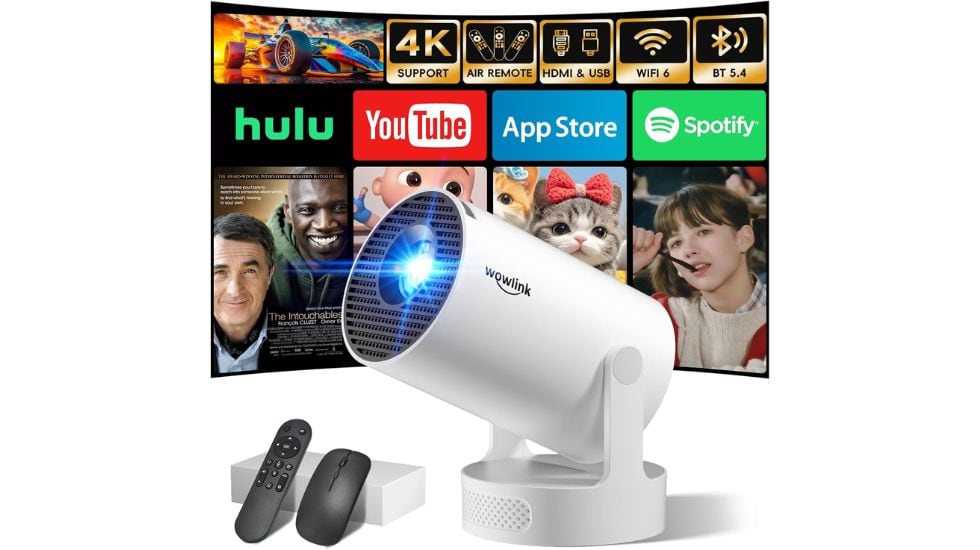 Proyector con WiFi para que pueda montarse un cine en casa.