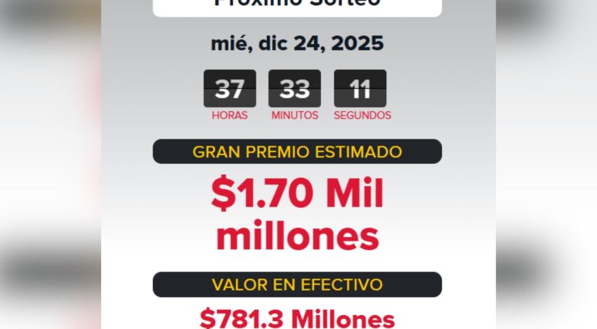 Continúa en aumento el premio de Powerball y el sorteo será en plena Navidad: ¿a cuánto asciende el pozo?