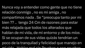 Wanda Nara dejó expuesta la intimidad de Martín Migueles en un explícito mensaje que después borró