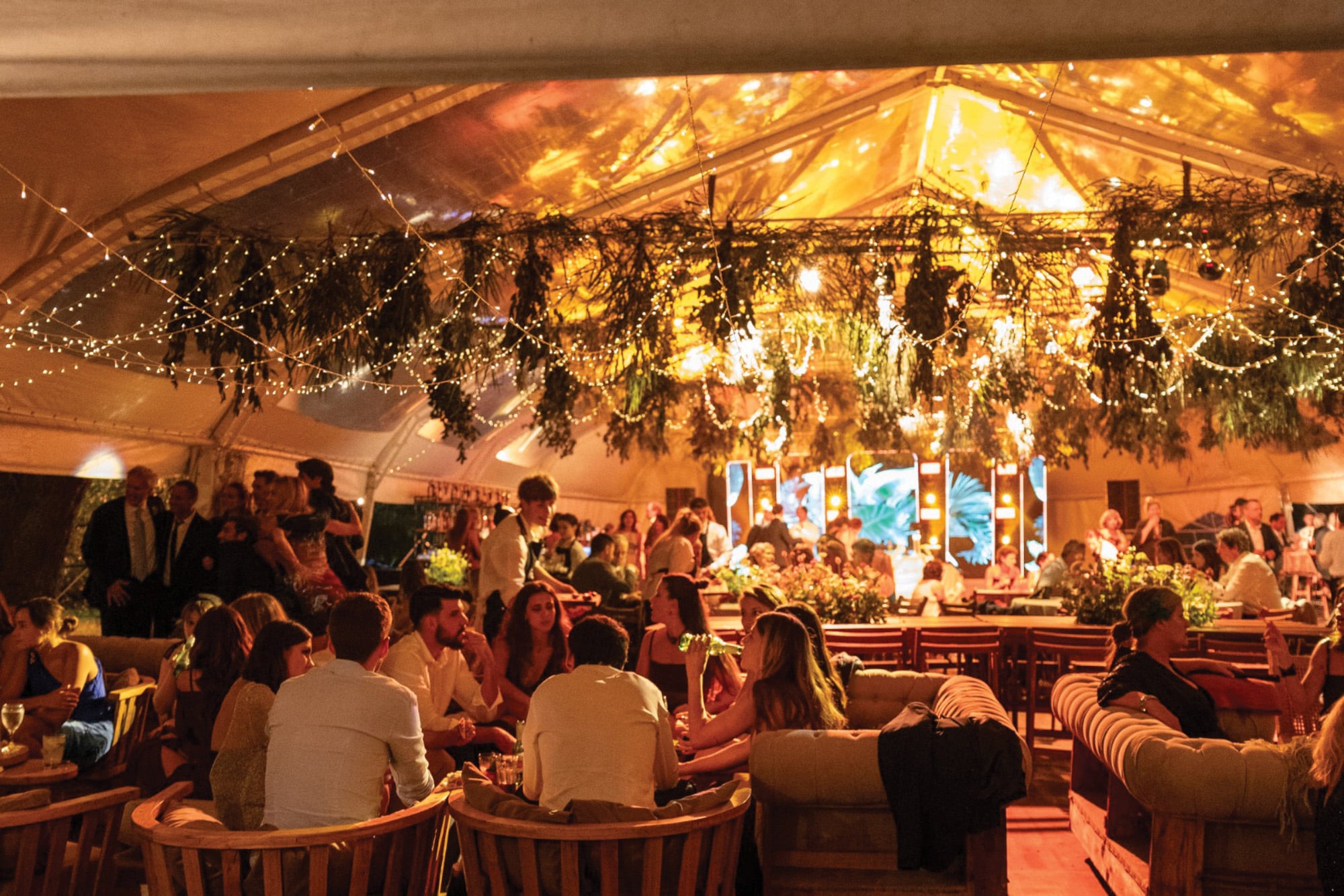 En la quinta de Tigre en donde se realizó la fiesta, se montó una carpa inmensa para los invitados